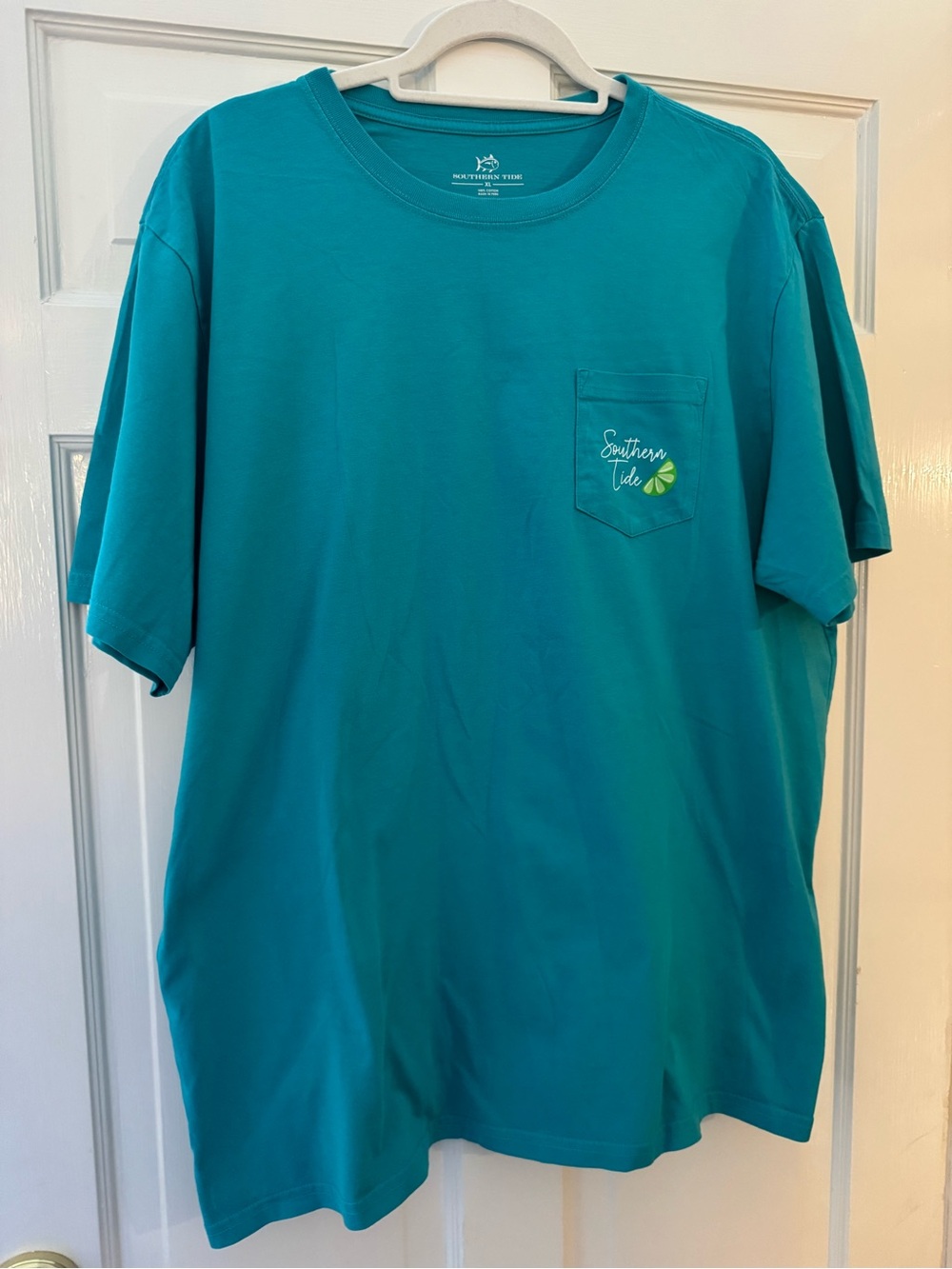 Southern Tide Teal Short Sleeve Pocket Tee